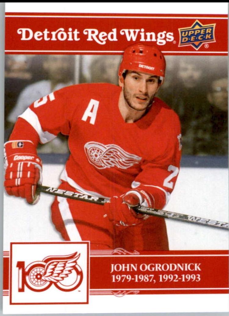 John Ogrodnick #6 2025-26 Upper Deck Detroit Red Wings Centennial Hockey