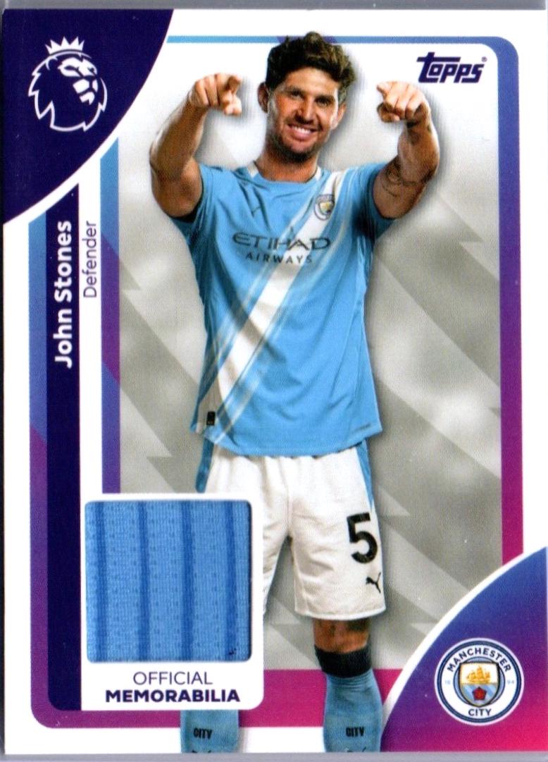 John Stones #RE-JST 2025 Topps Premier League Relic