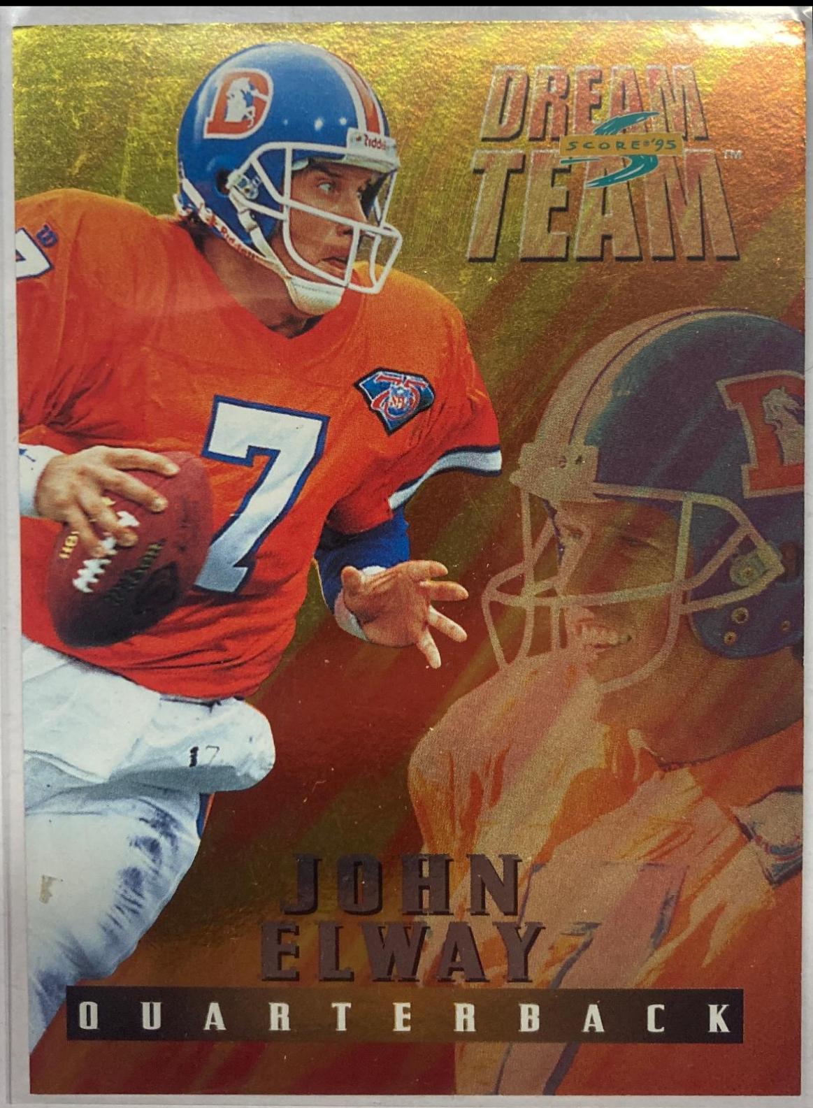John Elway #DT10 Football Cards 1995 Panini Score Dream Team