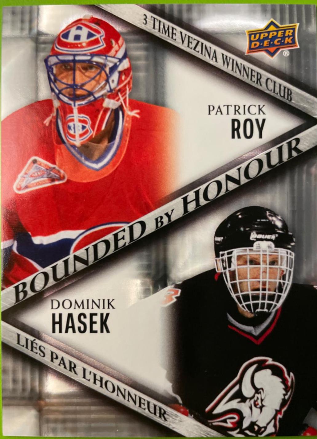 Roy & Hasek #BH-2 Hockey Cards 2024 Tim Horton's Greatest Duos Bounded by Honour