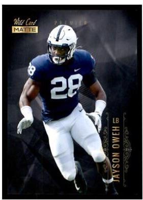 Jayson Oweh #MBC-30 Football Cards 2021 Wild Card Matte