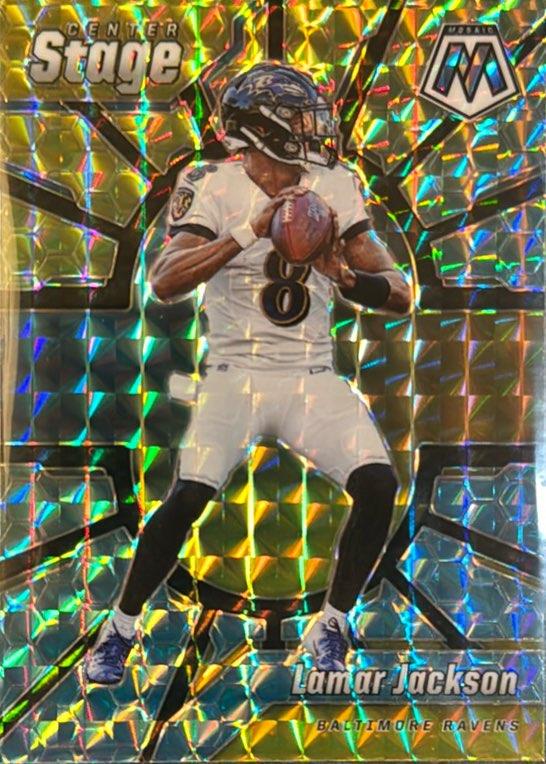 Lamar Jackson #CS4 Football Cards 2020 Panini Mosaic Center Stage