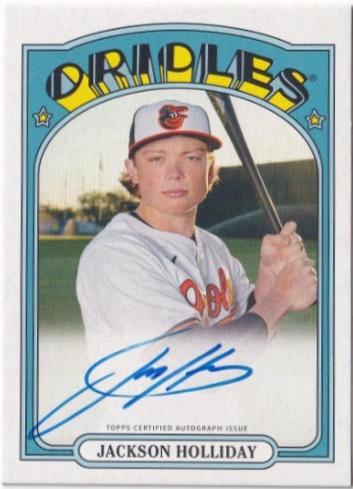 Jackson Holliday #H25A-JH Baseball Cards 2025 Topps Heritage 25th Anniversary Autograph