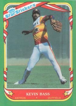 Kevin Bass #6 Baseball Cards 1987 Fleer Star Stickers