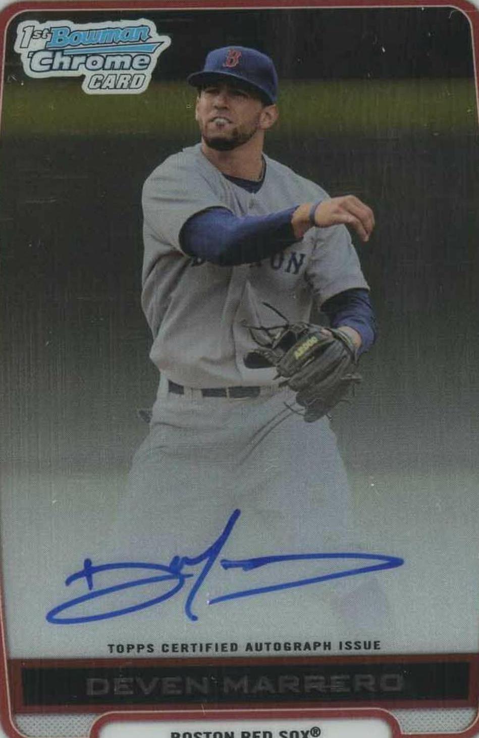 Deven Marrero #BCADM Baseball Cards 2012 Bowman Chrome Draft Picks & Prospects Autograph