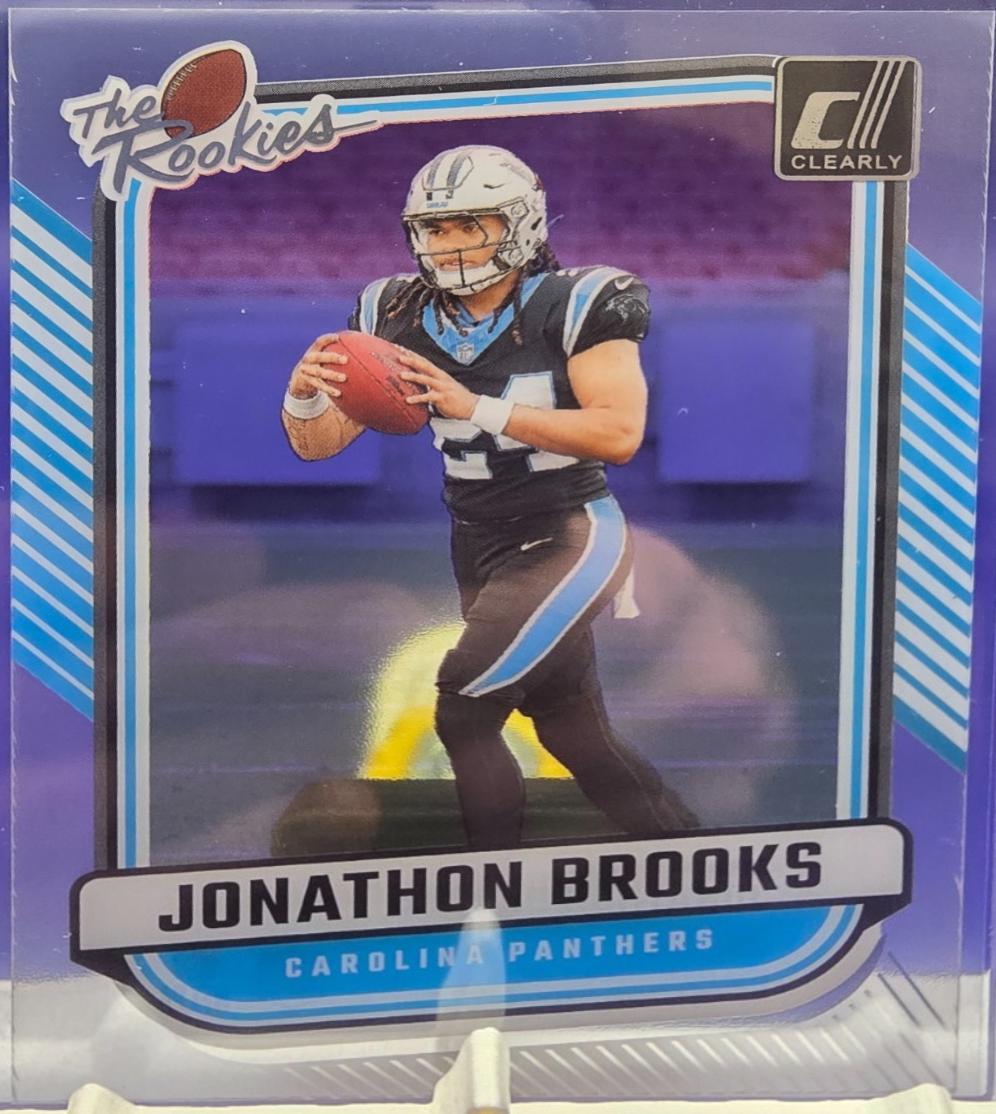 Jonathon Brooks #17 Football Cards 2024 Clearly Donruss The Rookies