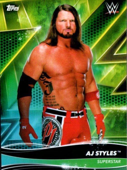 AJ Styles #2 Wrestling Cards 2021 Topps WWE Superstars