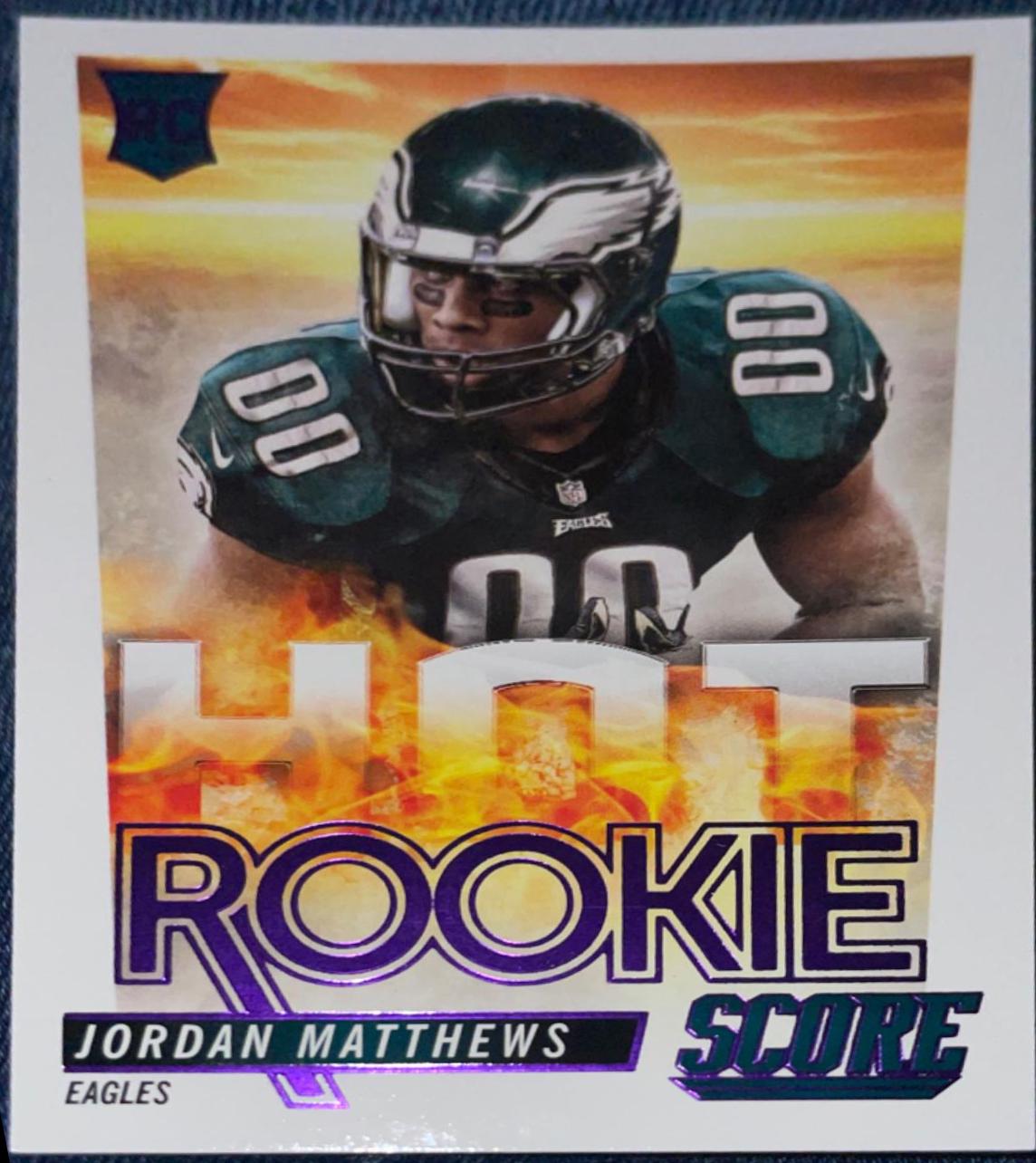 jordan mathews”purple” #HR-18 Football Cards 2014 Panini Hot Rookies