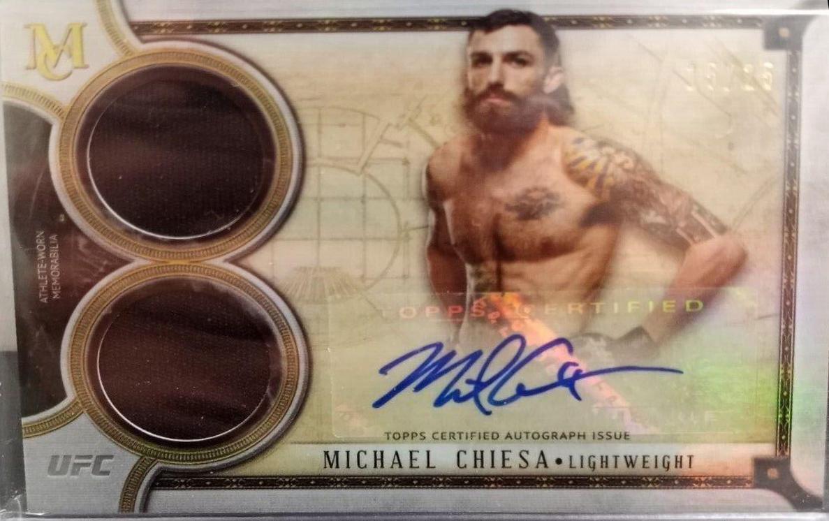 Michael Chiesa #SSADR-MCH Ufc Cards 2018 Topps UFC Museum Collection Dual Relic Autographs