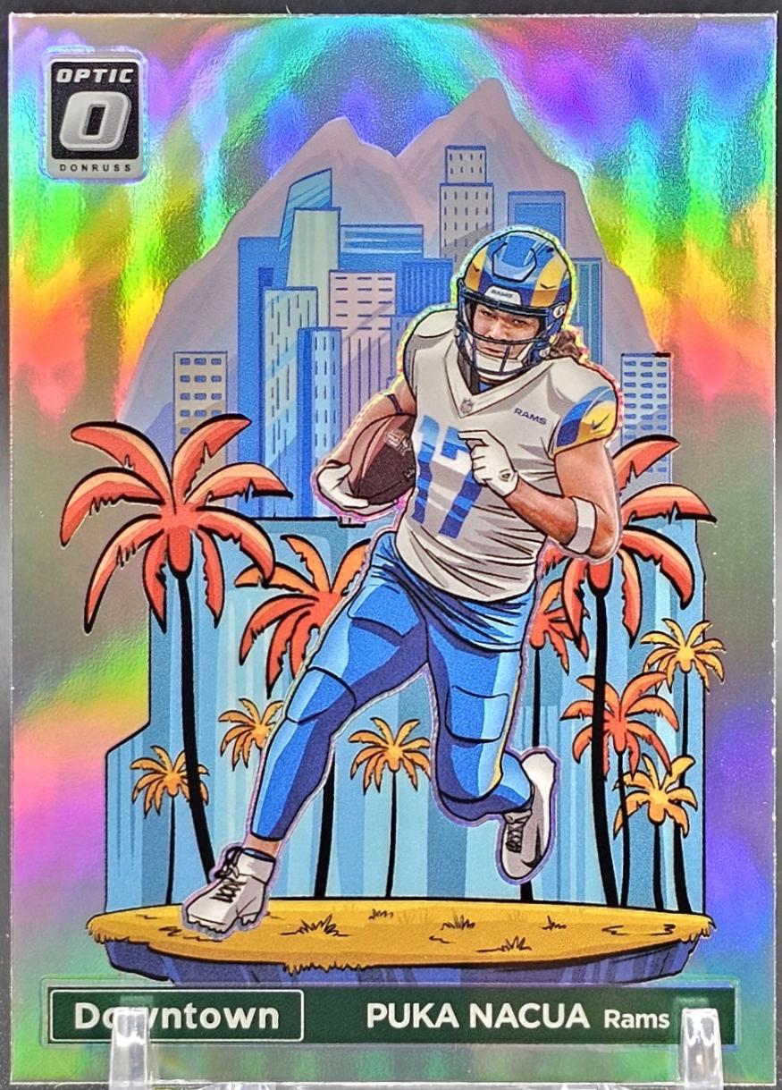 Puka Nacua #20 Football Cards 2024 Panini Donruss Optic Downtown