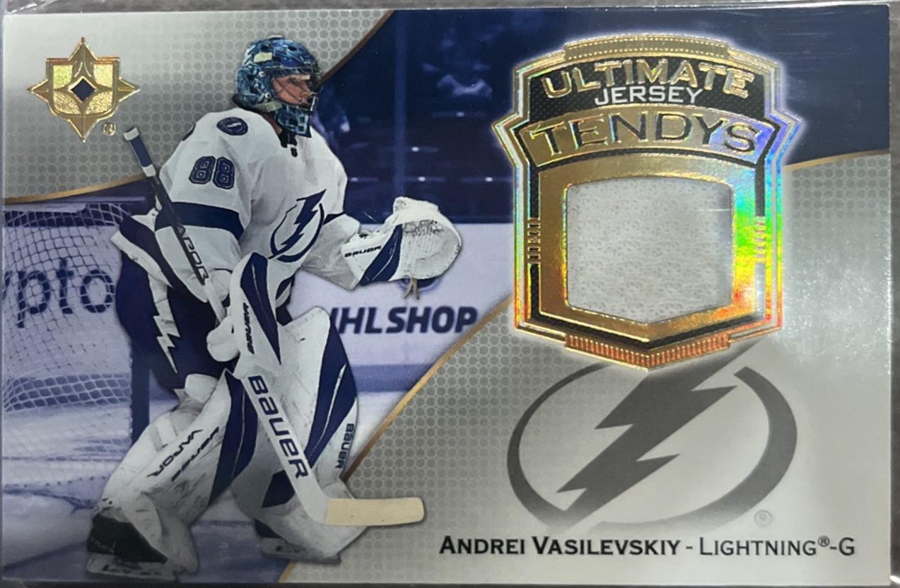 Andrei Vasilevskiy #UT-AV Hockey Cards 2022 Upper Deck Ultimate Collection Tendys Jersey