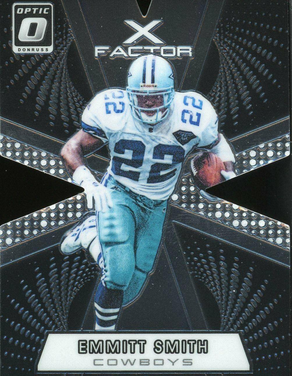 Emmitt Smith #10 Football Cards 2016 Panini Donruss Optic X-Factor