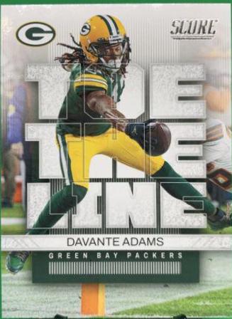 Davante Adams #TL-DA Football Cards 2022 Panini Score Toe the Line