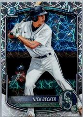 Nick Becker [Laser Refractor] #BDC-100 Baseball Cards 2025 Bowman Draft Chrome Prices