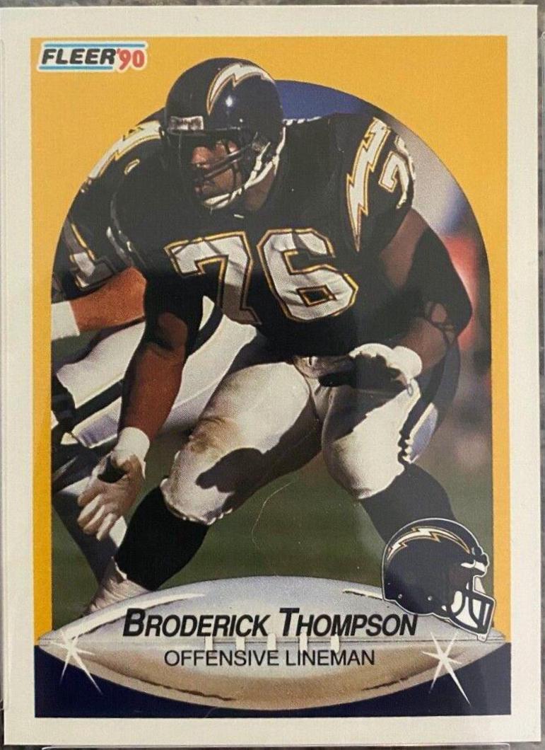 Broderick Thompson #315 Football Cards 1990 Fleer
