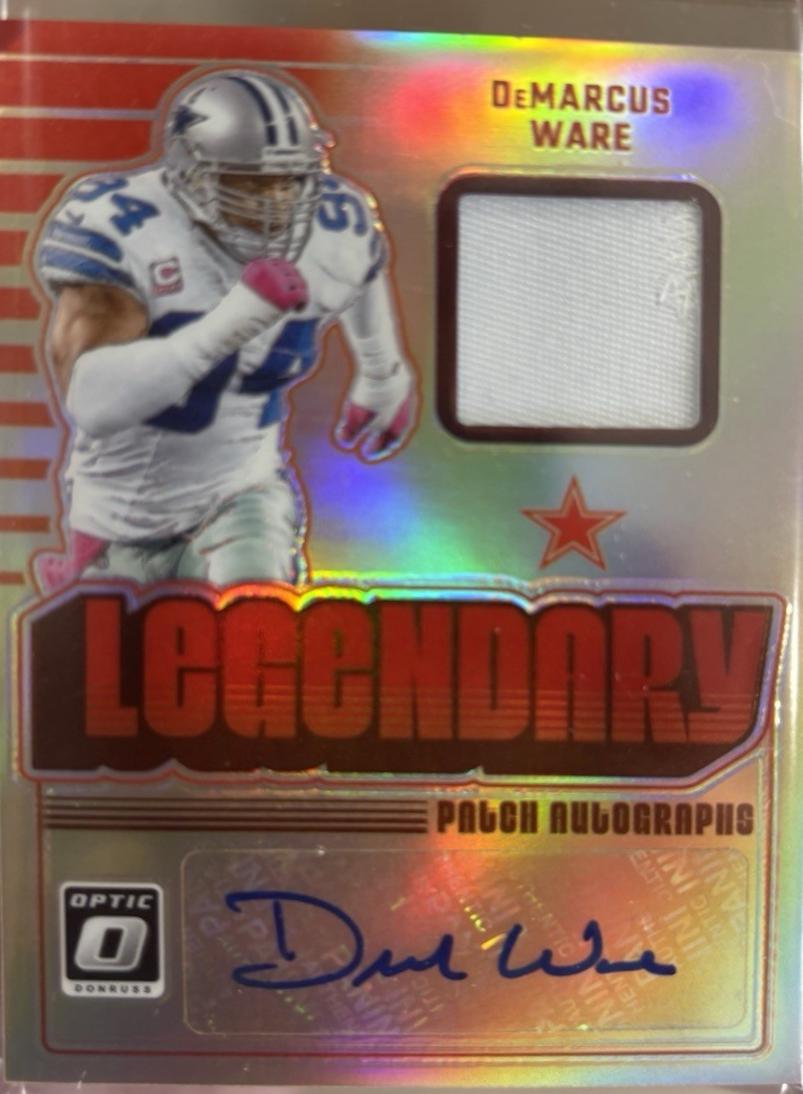 DeMarcus Ware #LPA-DWE Football Cards 2024 Panini Donruss Optic Legendary Patch Autograph