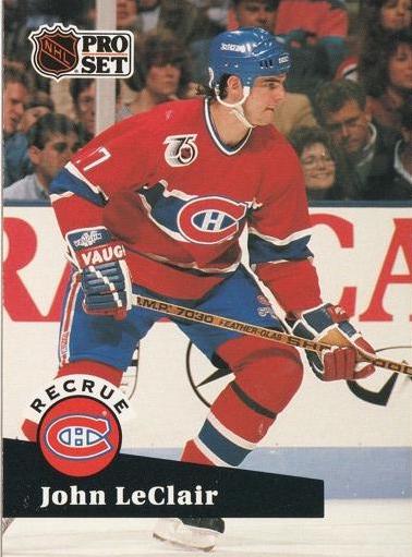 John LeClair #545 1991 Pro Set French Hockey