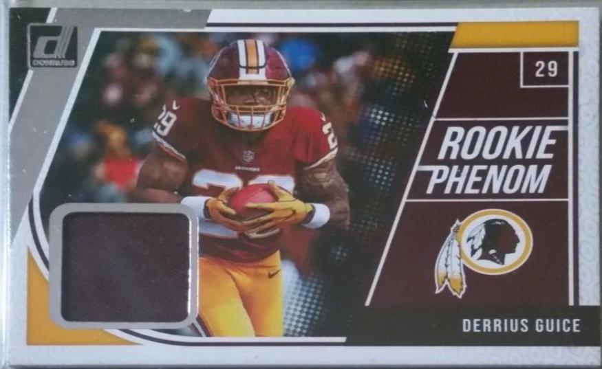 Derrius Guice #7 Football Cards 2018 Donruss Rookie Phenom Jersey