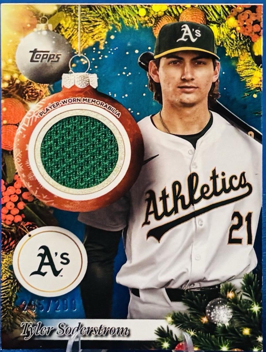 Tyler Soderstrom [Blue] #PR-TSO Prices | 2025 Topps Holiday Player