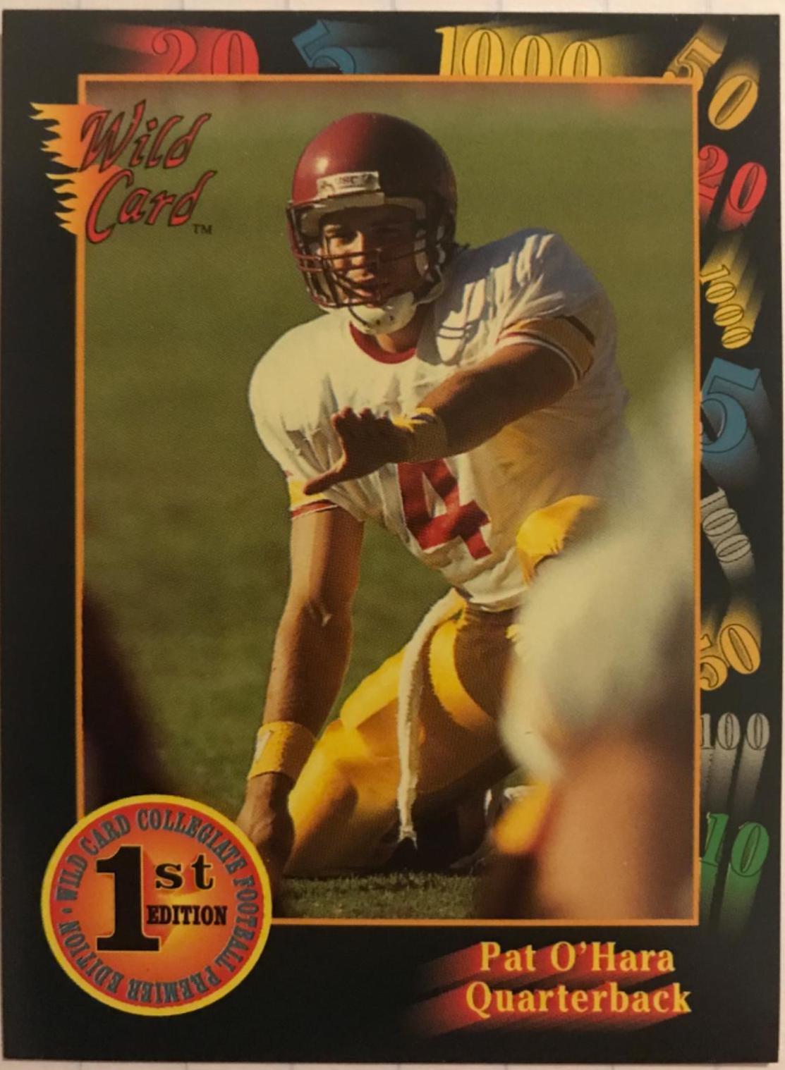 Pat O’Hara #13 Football Cards 1991 Wild Card College Draft Picks