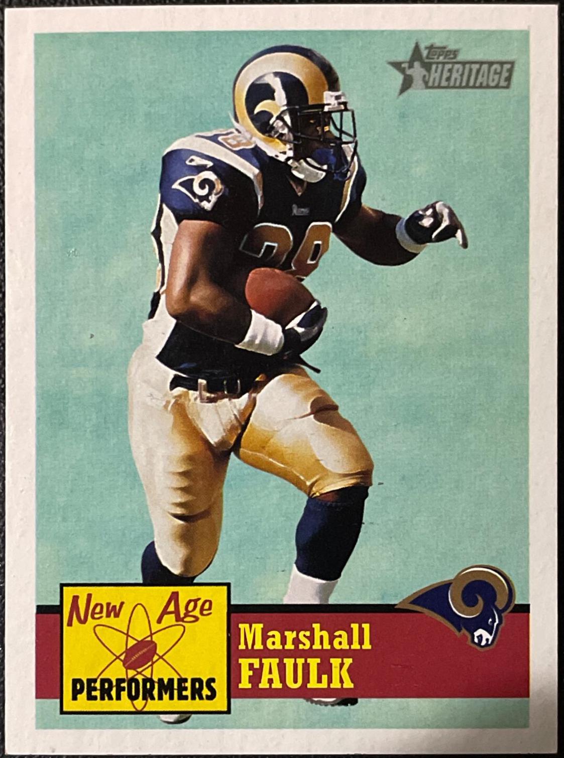 Marshall Faulk #NAP9 Football Cards 2002 Topps Heritage New Age Performers