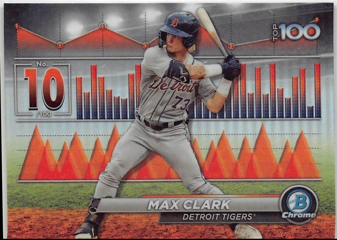 Max Clark #BTP-10 Baseball Cards 2024 Bowman Scouts Top 100