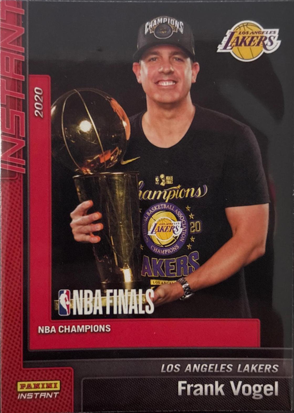 Frank Vogel #20 Basketball Cards 2019 Panini Instant Lakers NBA Champions