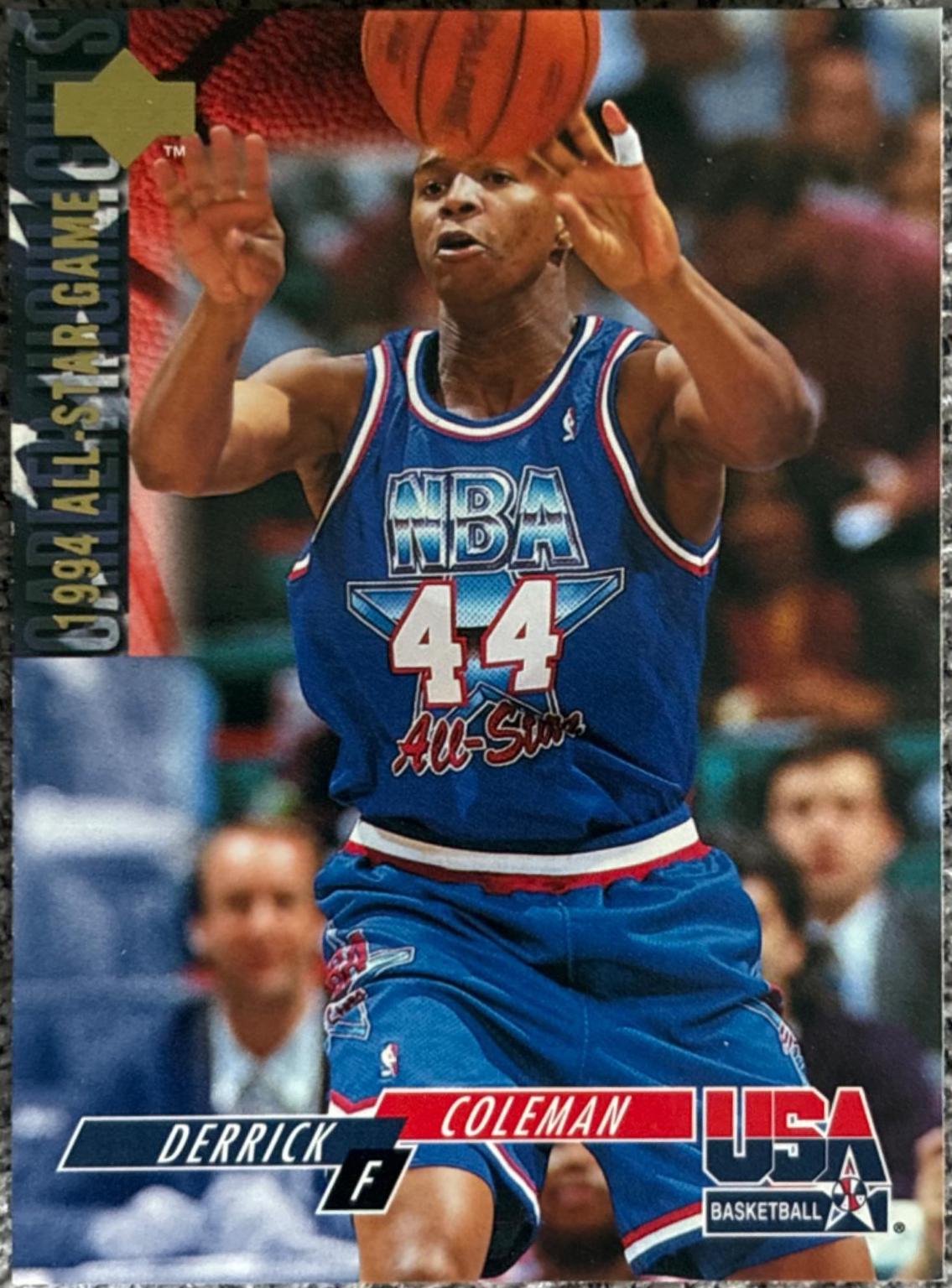 Derrick Coleman #4 Basketball Cards 1994 Upper Deck USA Basketball