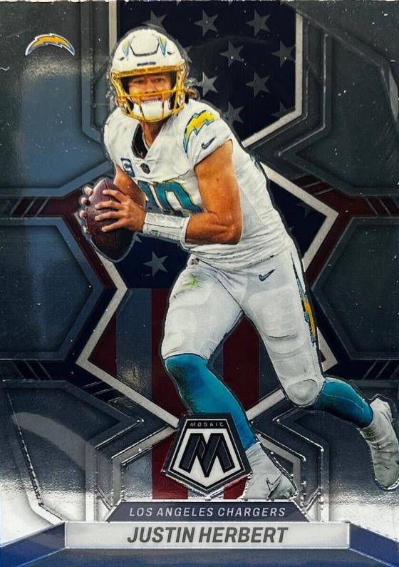 Justin Herbert #254 Football Cards 2022 Panini Mosaic