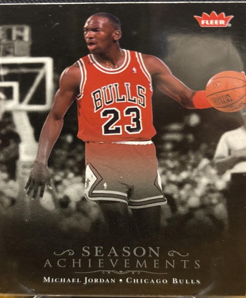 Michael Jordan #SH32 Basketball Cards 2007 Fleer Jordan Box Set Season Achievements