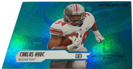 Carlos Hyde #M-23 Football Cards 2014 Flair Showcase Metal Universe