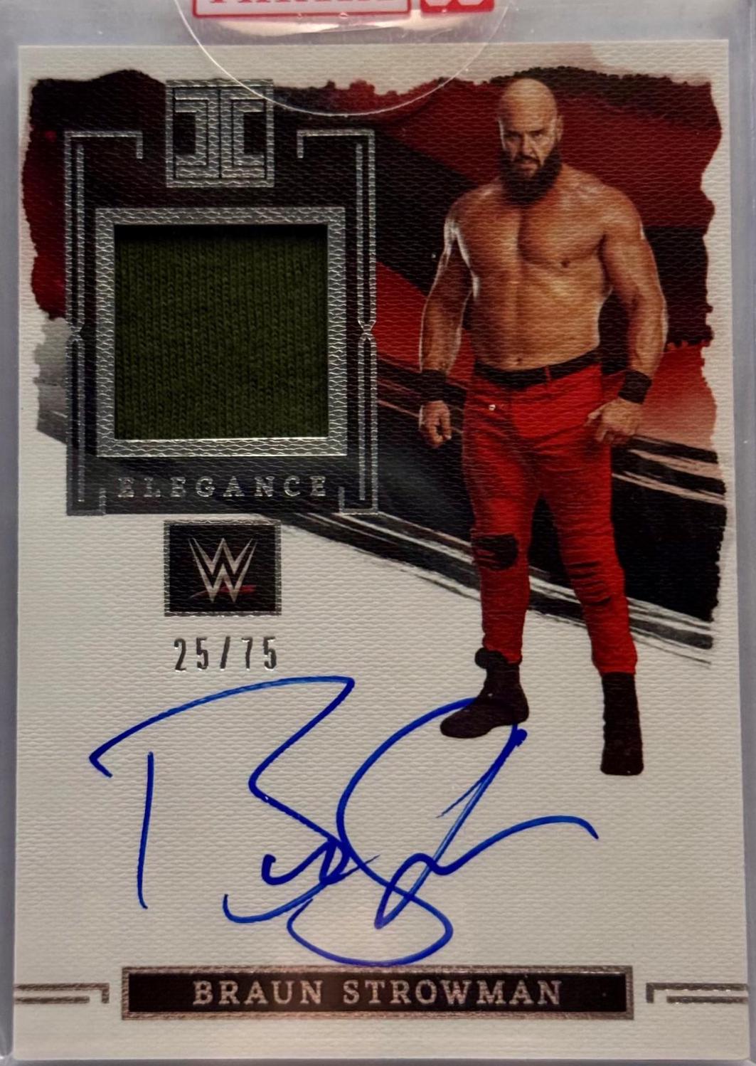 Braun Strowman #EM-BST Wrestling Cards 2023 Panini Impeccable WWE Elegance Memorabilia Autograph