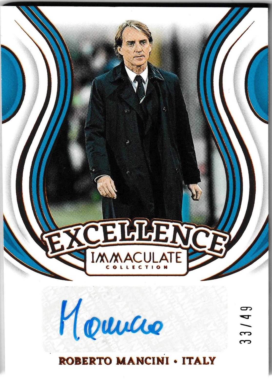 Roberto Mancini #6 2024 Panini Immaculate Autograph Soccer