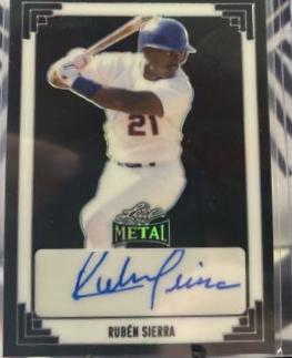 Ruben Sierra #91A-RS2 2024 Leaf Metal 1991 Autograph Baseball