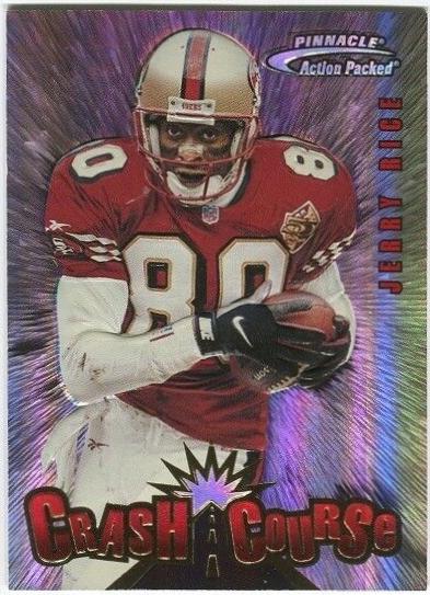 Jerry Rice #18 Football Cards 1997 Pinnacle Action Packed Crash Course