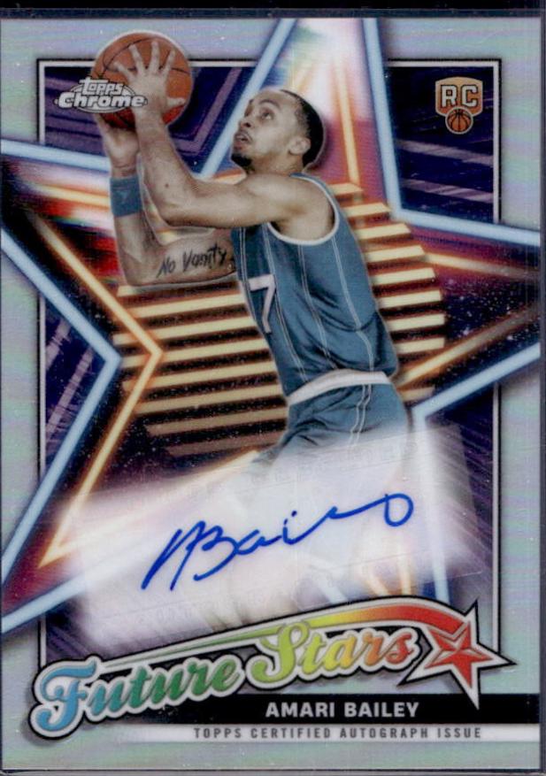 Amari Bailey #FSA-AB Basketball Cards 2023 Topps Chrome Future Stars Autograph