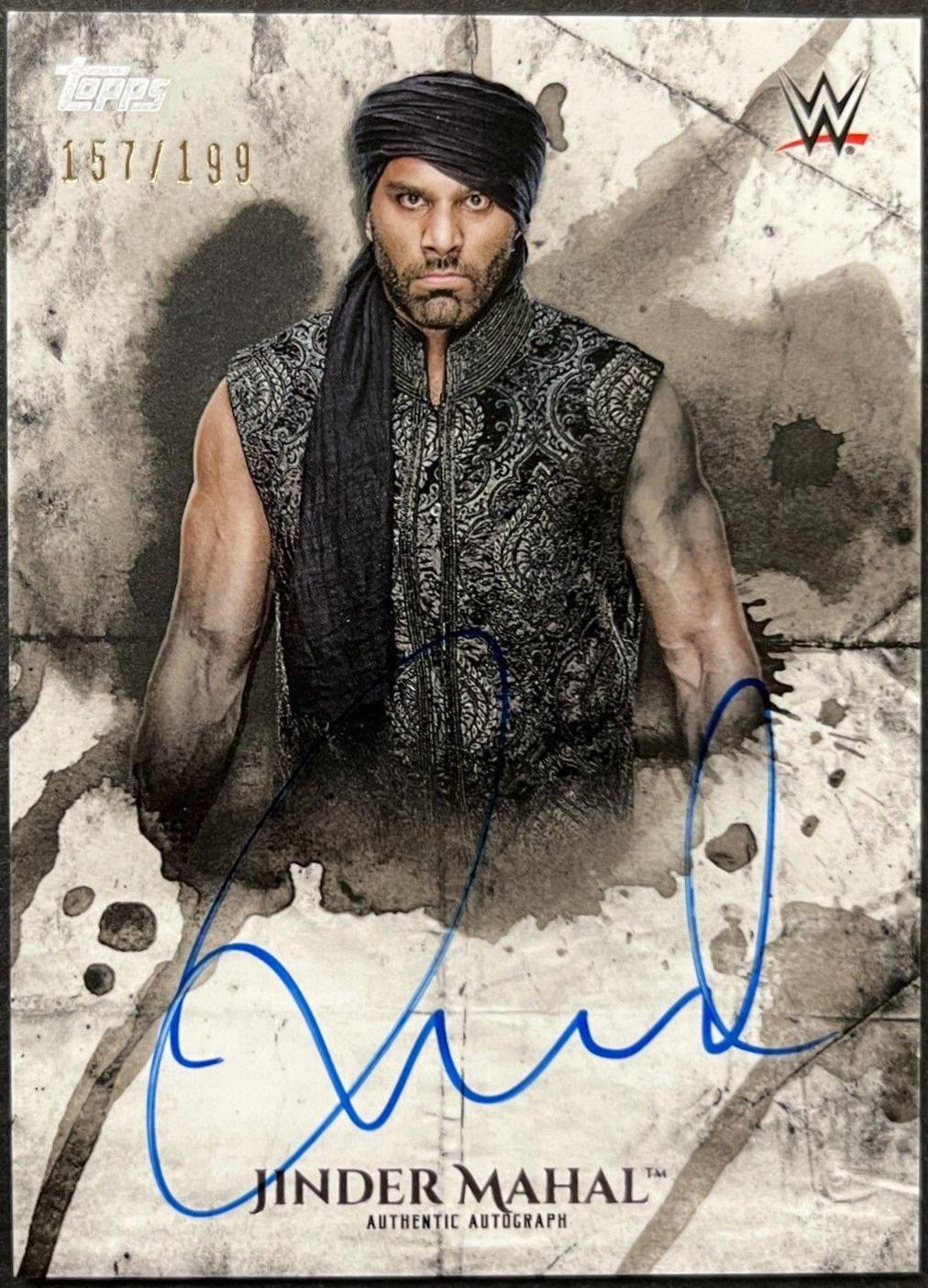 Jinder Mahal #UA-JM Wrestling Cards 2018 Topps WWE Undisputed Autographs