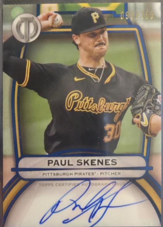 Paul Skenes #TA-SKE Baseball Cards 2025 Topps Tribute Autograph