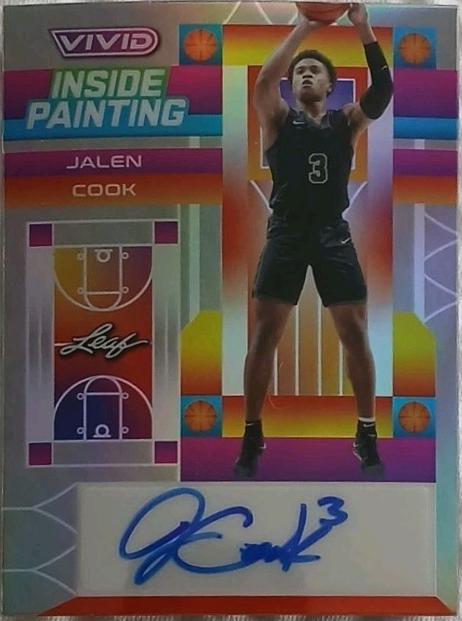 Jalen Cook #IP-JC1 2022 Leaf Vivid Inside Painting Autograph Basketball