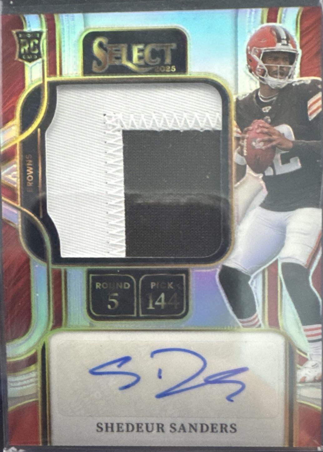 Shedeur Sanders #PSS-SSS 2025 Panini Select Prime Selections Prizm Signature Football