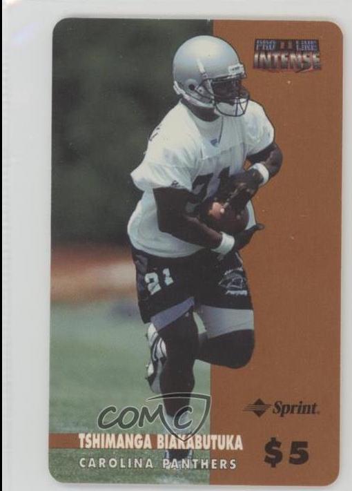 Tim Biakabutuka #18 Football Cards 1996 Pro Line II Intense Phone Cards $5