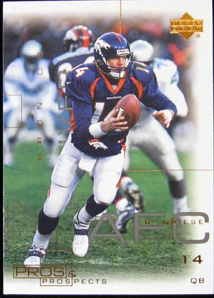 Brian Griese #26 Football Cards 2000 Upper Deck Pros & Prospects