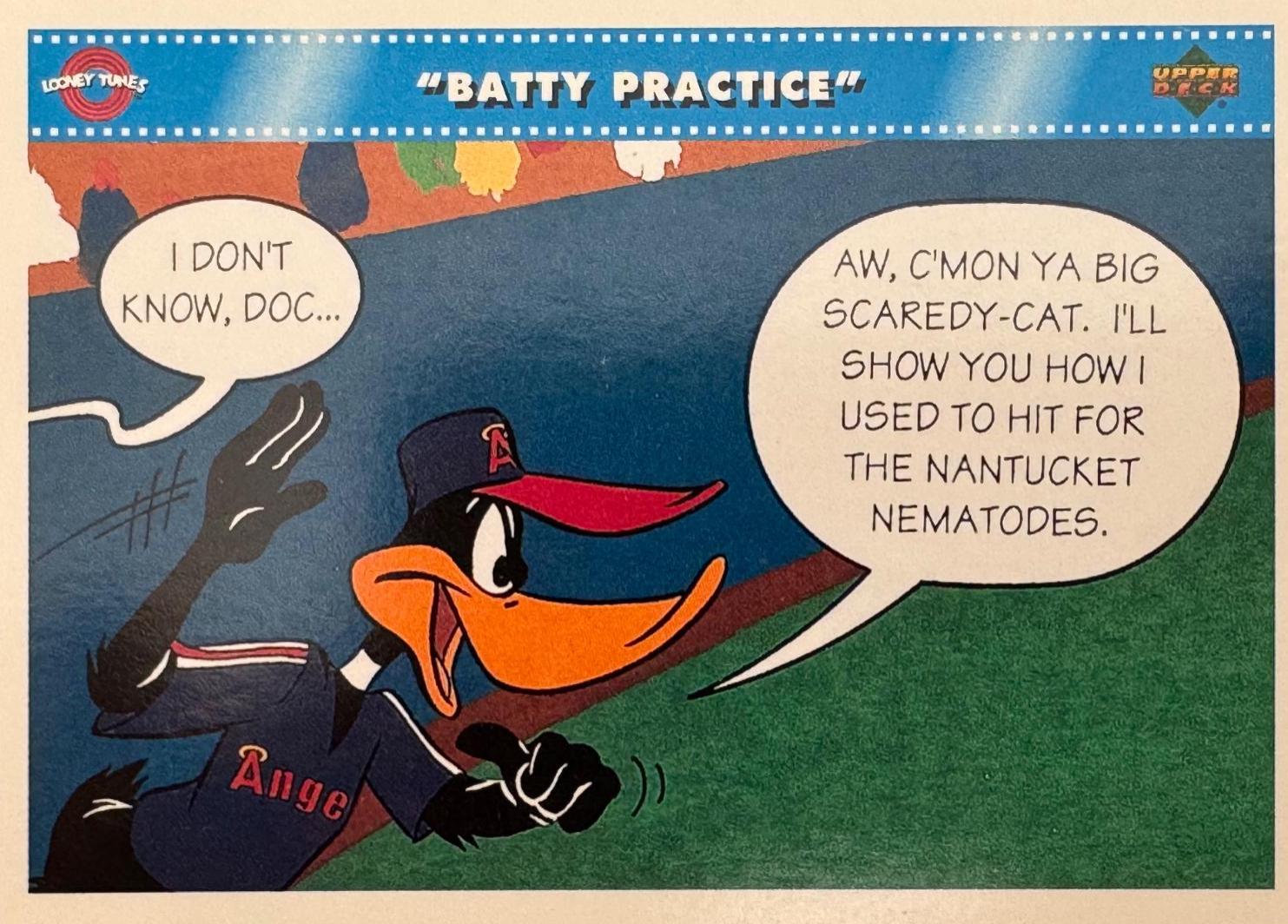 Batty Practice #39 Baseball Cards 1992 Upper Deck Comic Ball