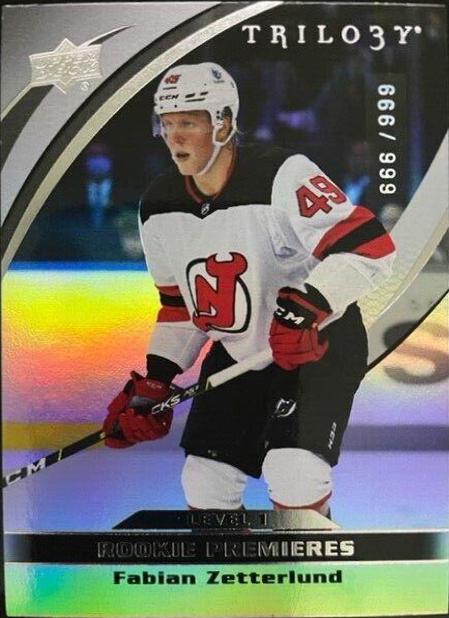 Fabian Zetterlund #9 Hockey Cards 2021 Upper Deck Trilogy