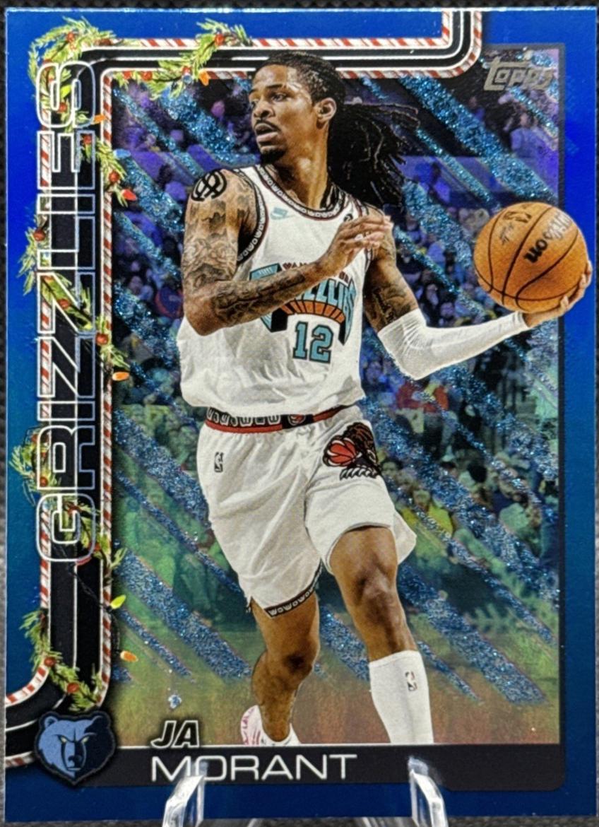 2025・26現行✨Y'sフェイデッド・プレイド・ジャカードジャケット Ja Morant [Blue Metallic Glitter] #H146 Prices | 2025 Topps