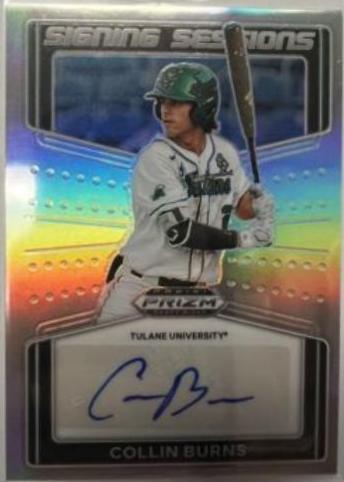 Collin Burns #SS-CB Baseball Cards 2022 Panini Prizm Draft Picks Signing Sessions