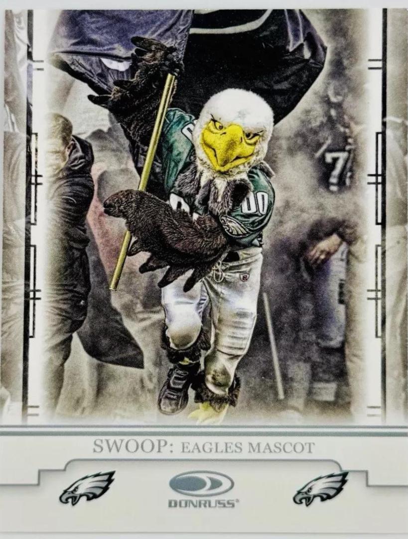 Swoop: Eagles Mascot #1 Football Cards 2008 Panini Donruss Playoff Award Winner Promos