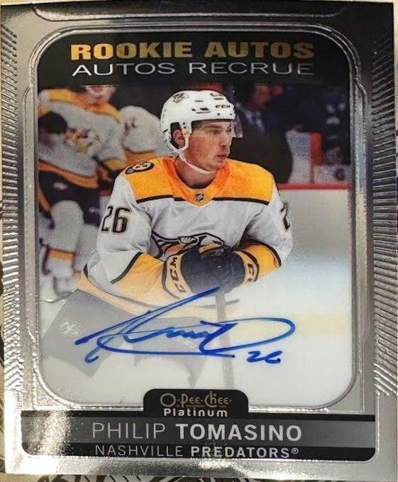 Philip Tomasino #R-PT Hockey Cards 2021 O-Pee-Chee Rookie Autographs