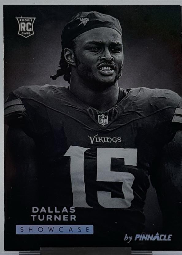 Dallas Turner #12 Football Cards 2024 Panini Encore Pinnacle Showcase