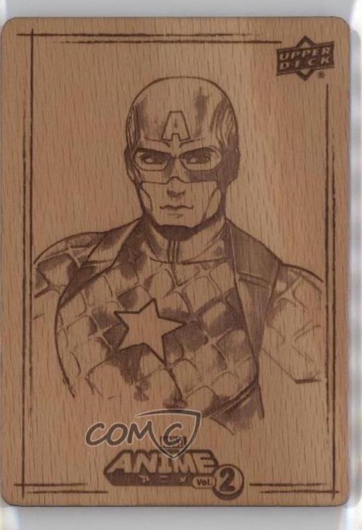 Captain America #WH-18 Marvel 2023 Upper Deck Anime Volume 2 Woodblock Echo